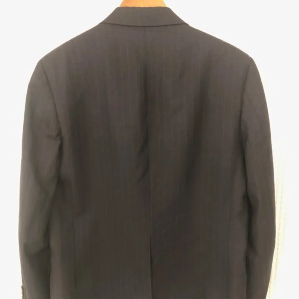H Freeman & Sons Men's Sport Coat 38R Navy Blue Striped Blazer Sports Suit Jack‎